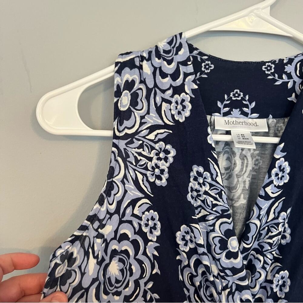 Motherhood Maternity Sleeveless Maxi Dress Women's Size XS Blues & White - Picture 9 of 10